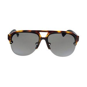 Gucci Havana Black Pilot Stripe Sunglasses